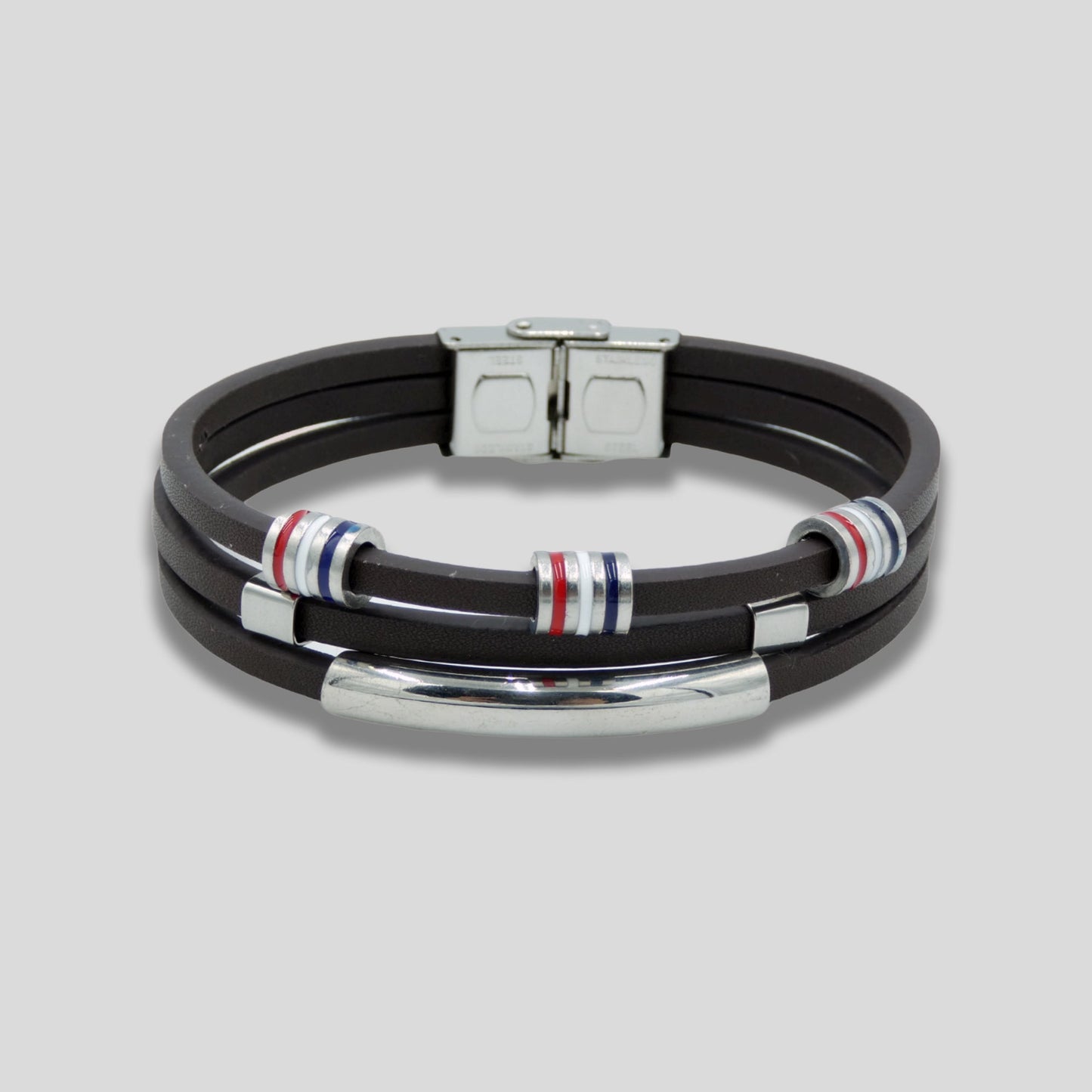 Multi Layer Brown Leather Bracelet
