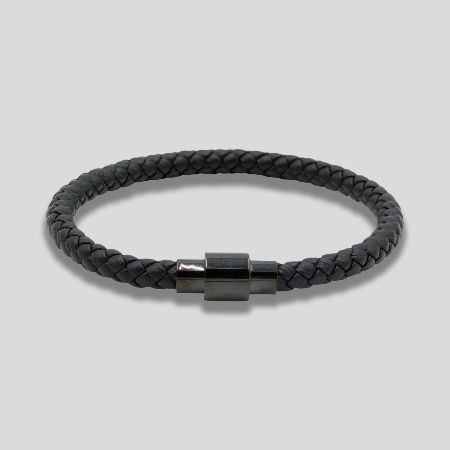 Black Genuine Leather Bracelet