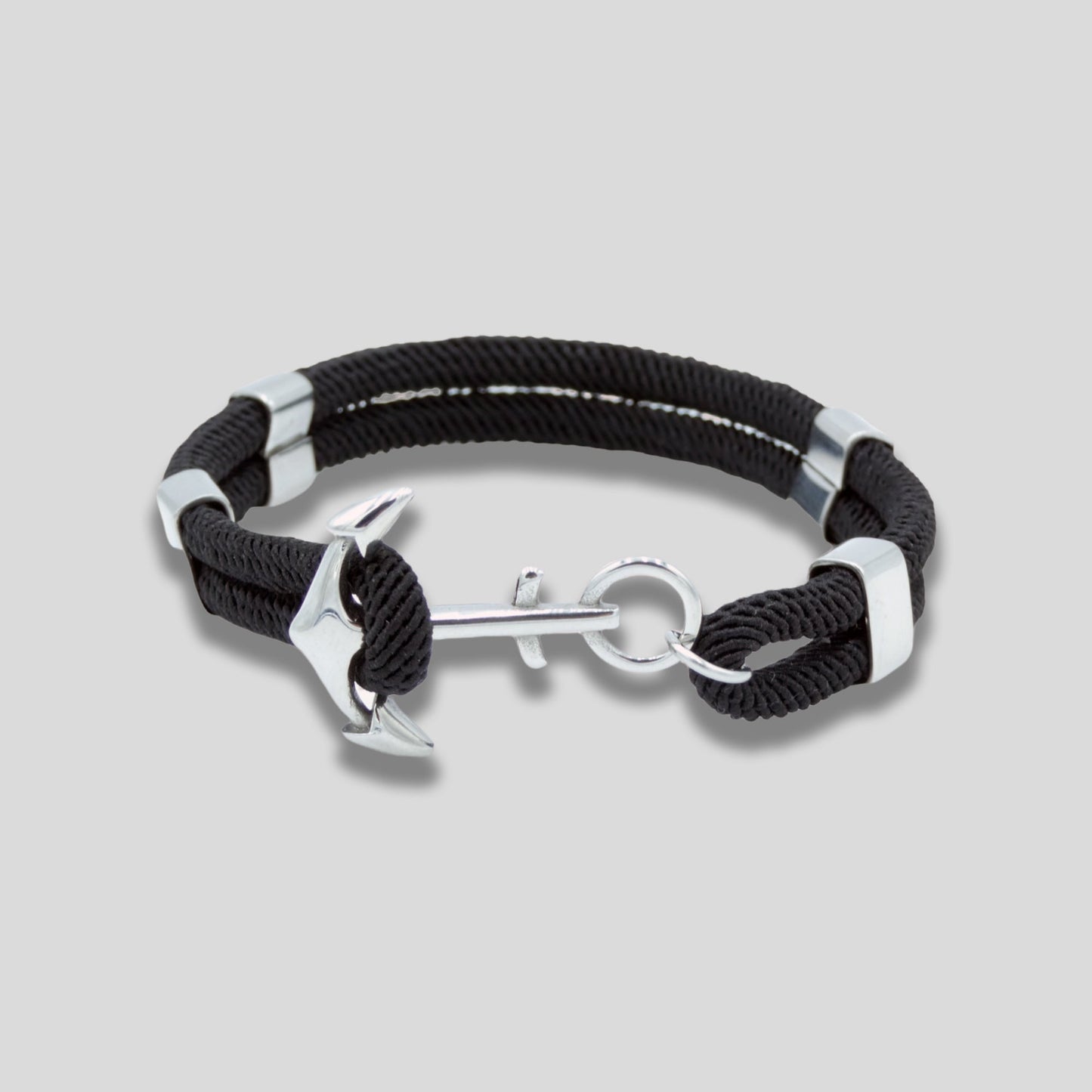 Black Nylon Friendship Anchor Bracelets