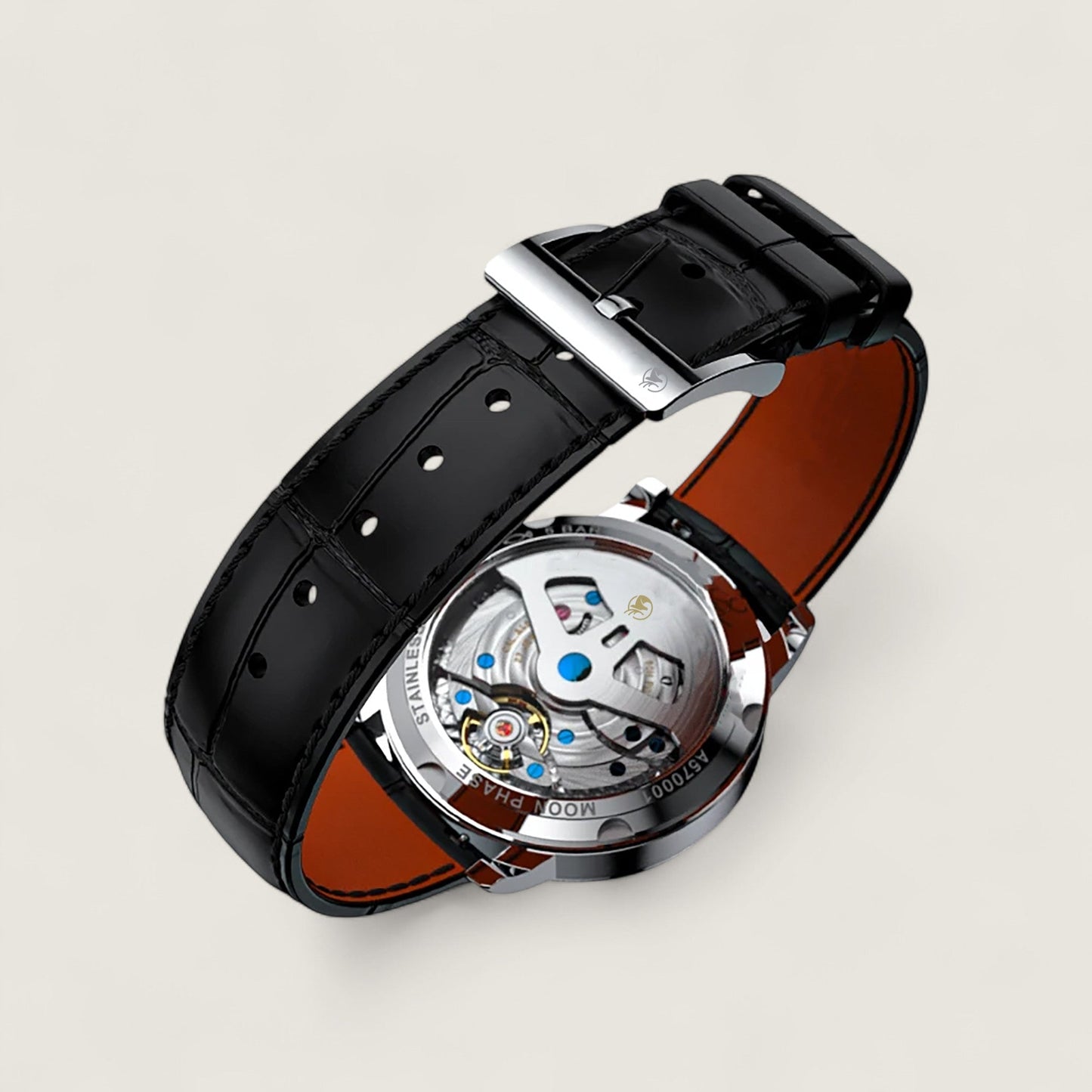 GlenOgal Moon Phase Watch Back