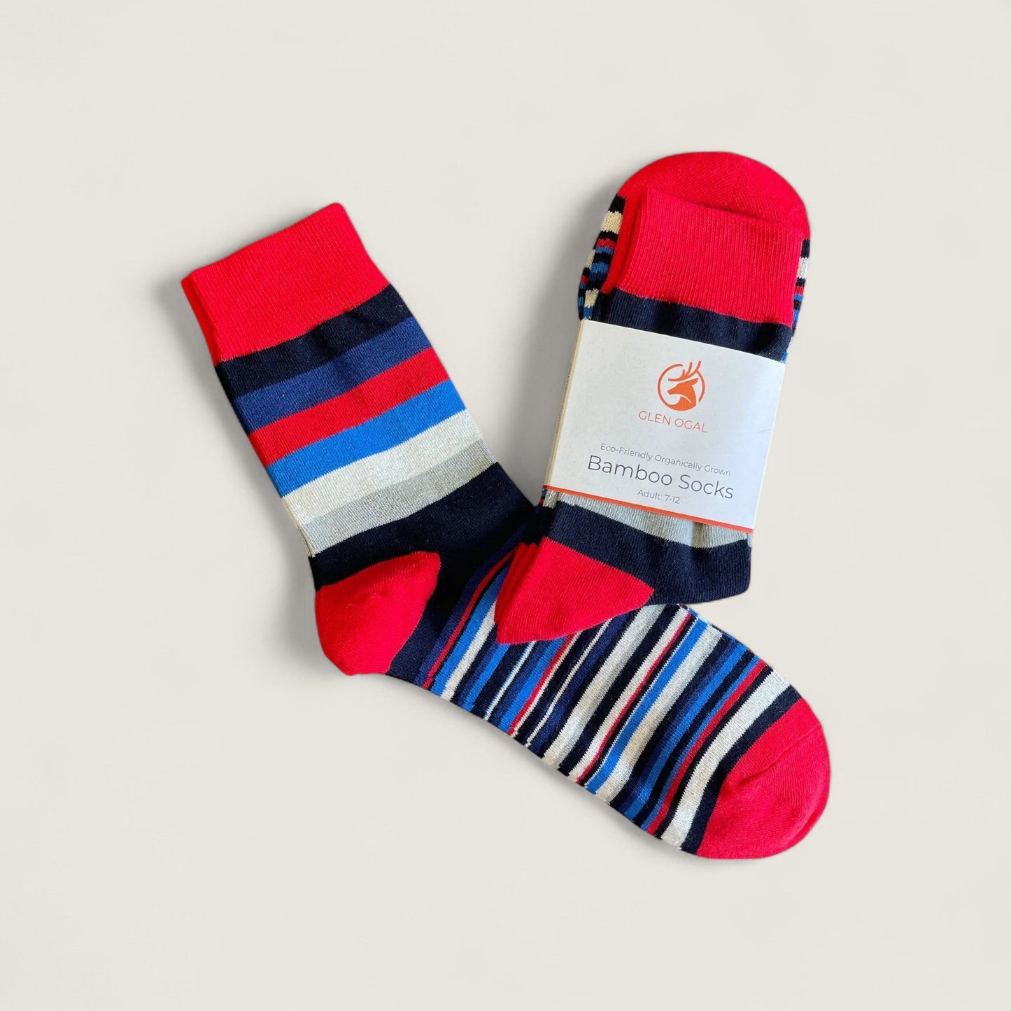 Red Stripe Bamboo Socks