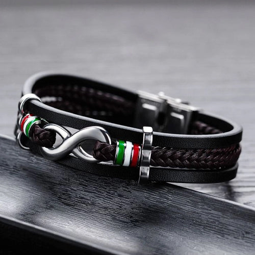 Leather Infinity Bracelets With Charms
