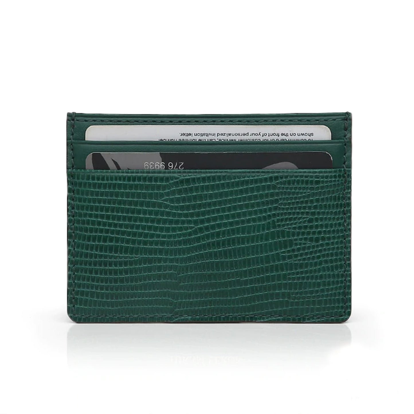 Green Leather Card Holder