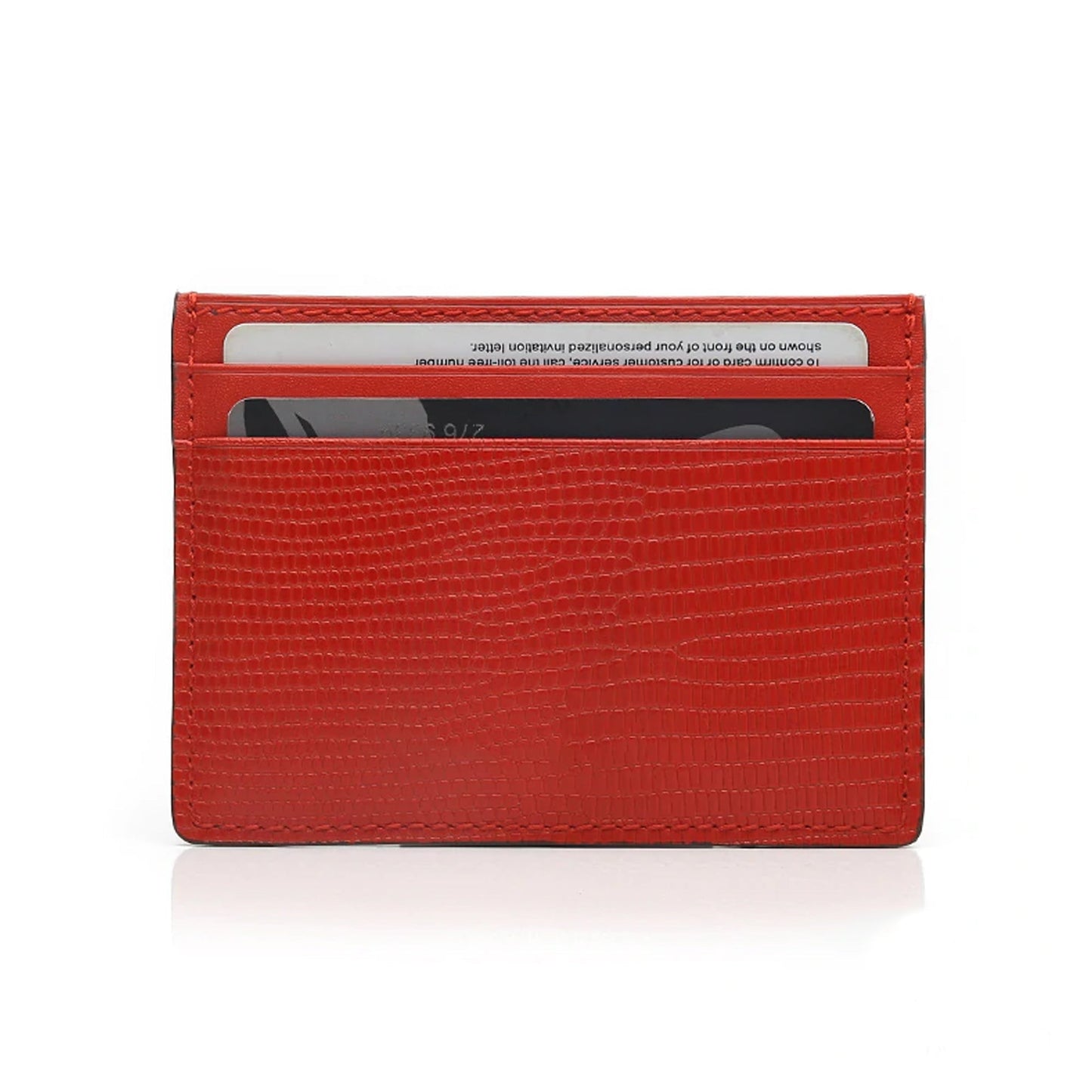 Red Leather Card Holder