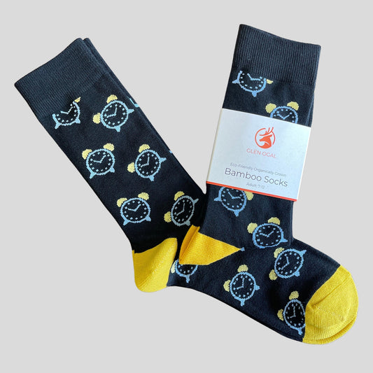 Alarm Clock Bamboo Socks