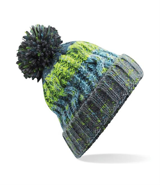 Green Slush Knitted Beanie Hat