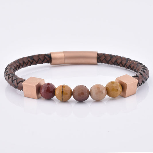 Retro Brown Beaded Bracelet