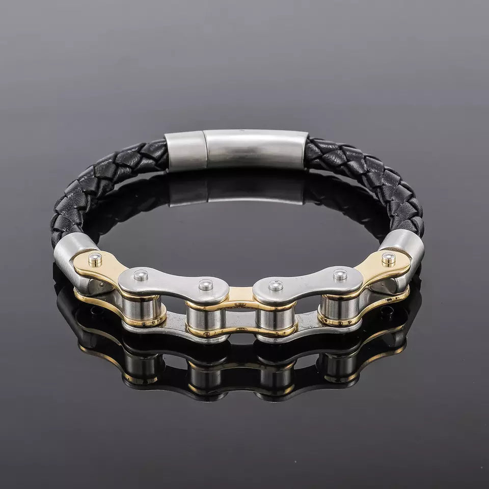 Gold Bike Chain Bracelet