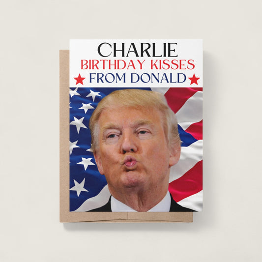 Personalised Donald Trump Birthday Card