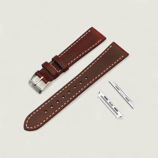 Brown Leather Apple Watch Strap