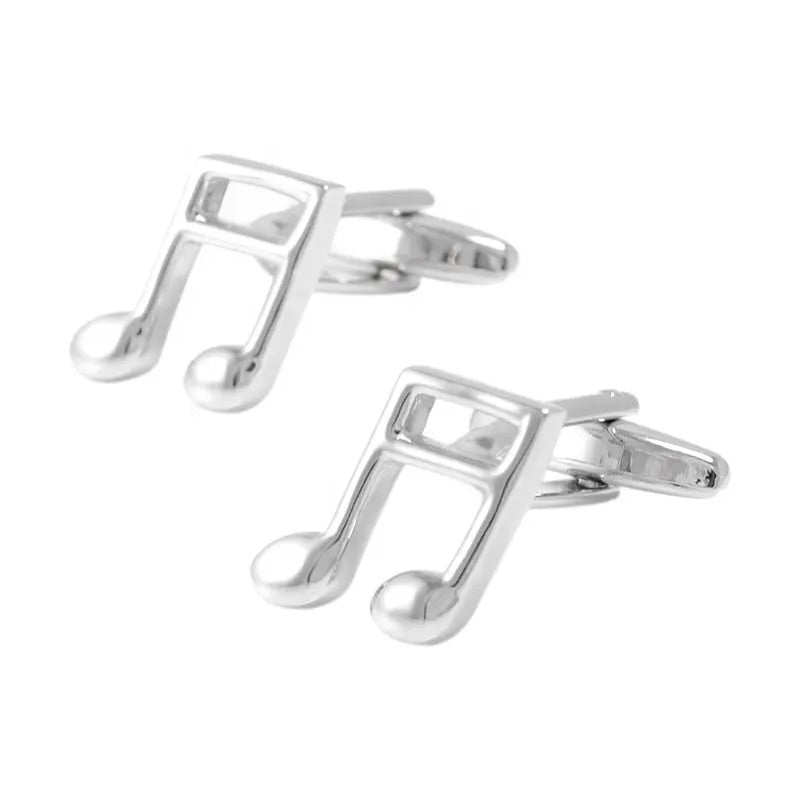 Silver Musical Note Cufflinks