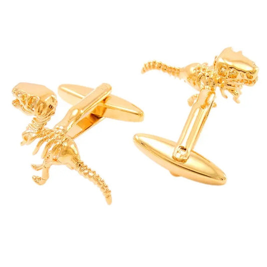 Gold T-Rex Cufflinks