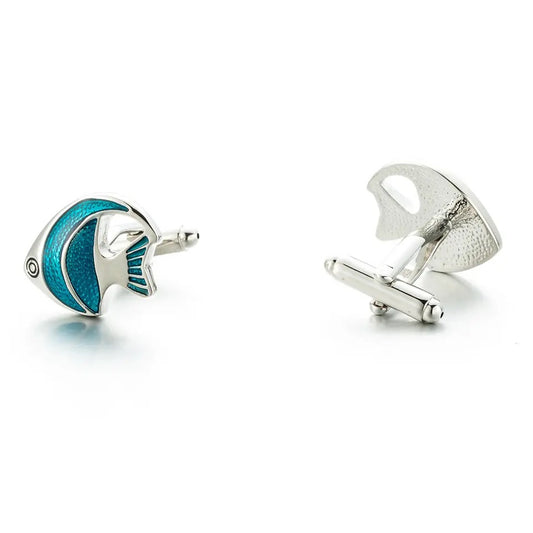 Blue Fish Cufflinks