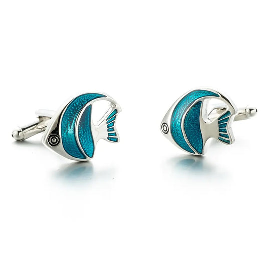 Blue Fish Cufflinks