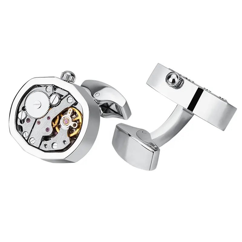 Silver Watch Cufflinks