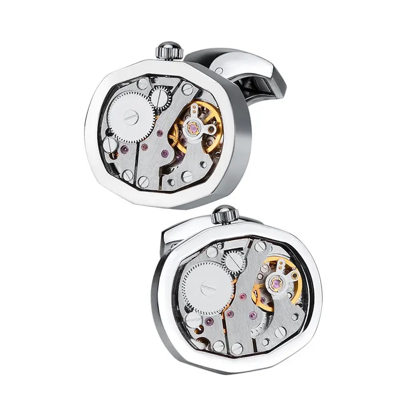 Silver Watch Cufflinks