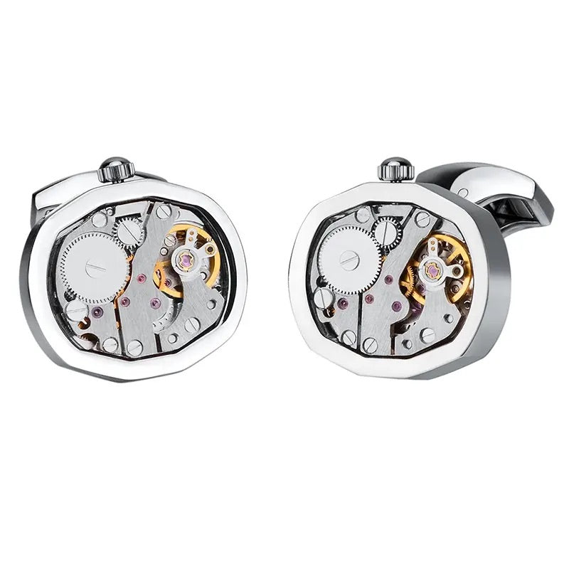 Silver Watch Cufflinks