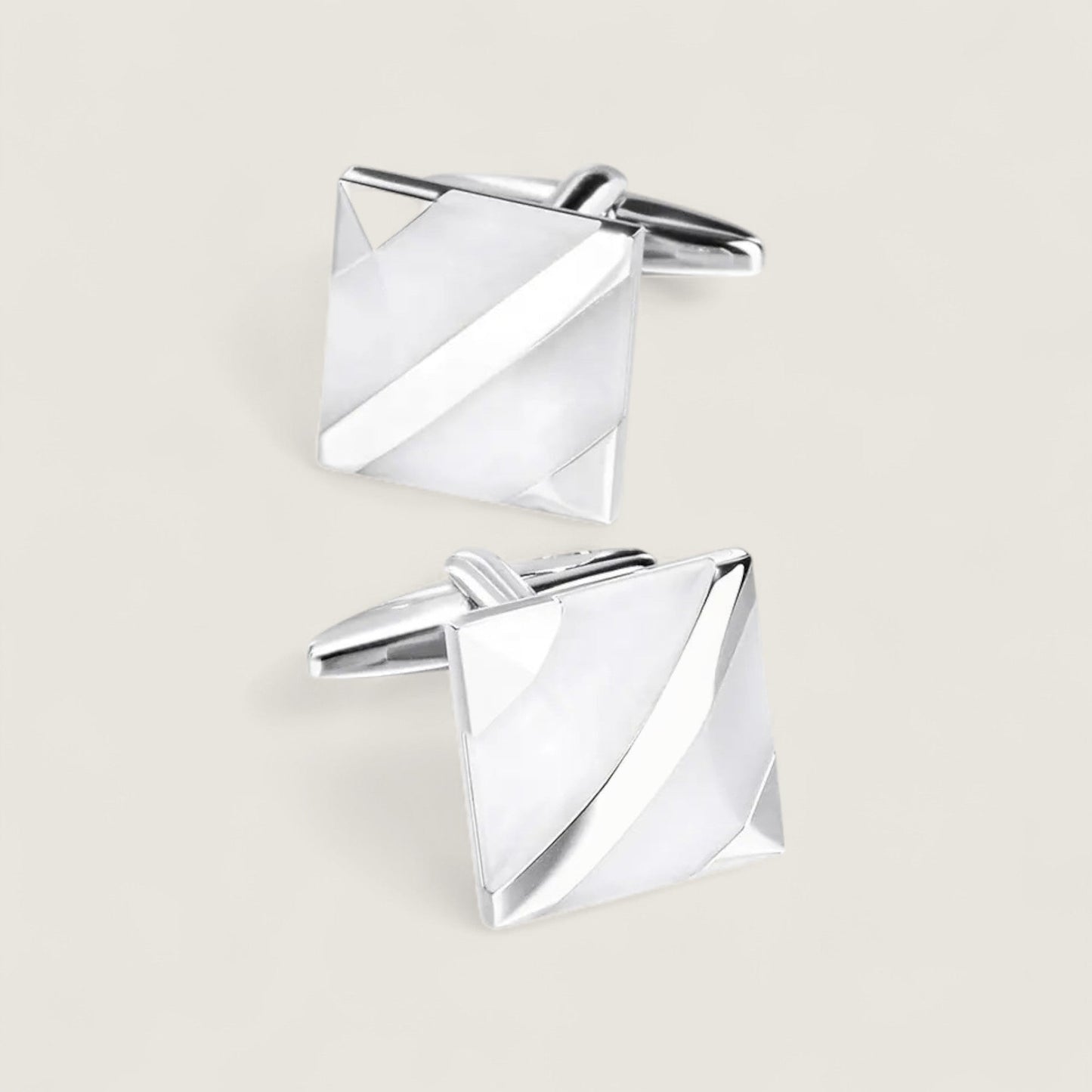 Glen Ogal White Opal Cufflinks