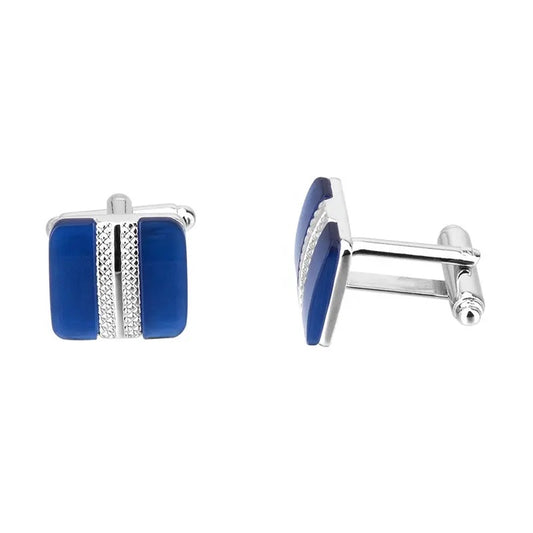 Square Blue Opal Cufflinks