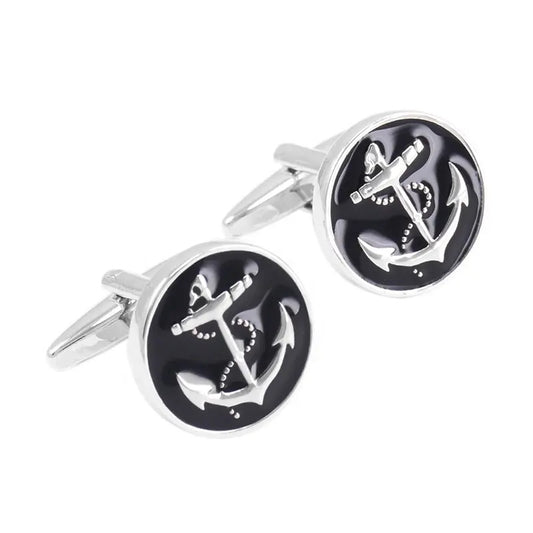 Black Anchor Cufflinks