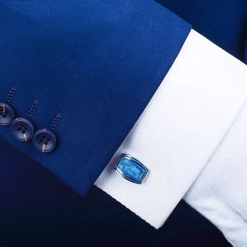 Blue Marbel Cufflinks