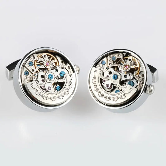 Silver Watch Winder Luxury Cufflinks