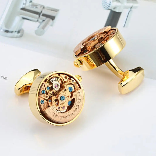 Gold Watch Winder Luxury Cufflinks