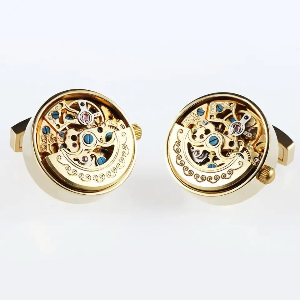 Gold Watch Winder Luxury Cufflinks