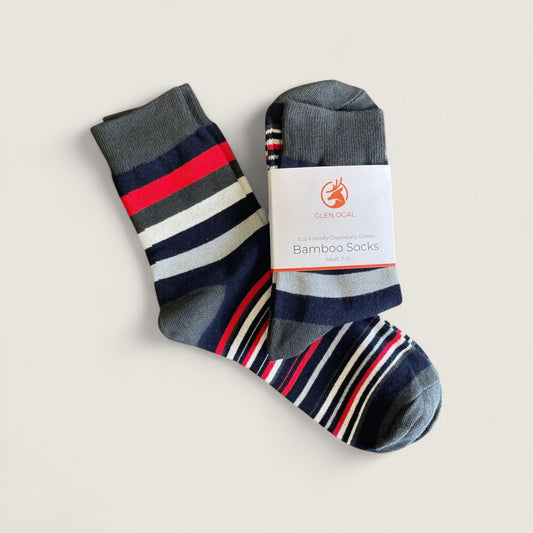 Black Stripe Bamboo Socks