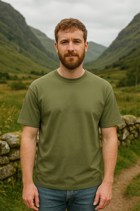 Men's Oversize T-Shirt - Khaki Green