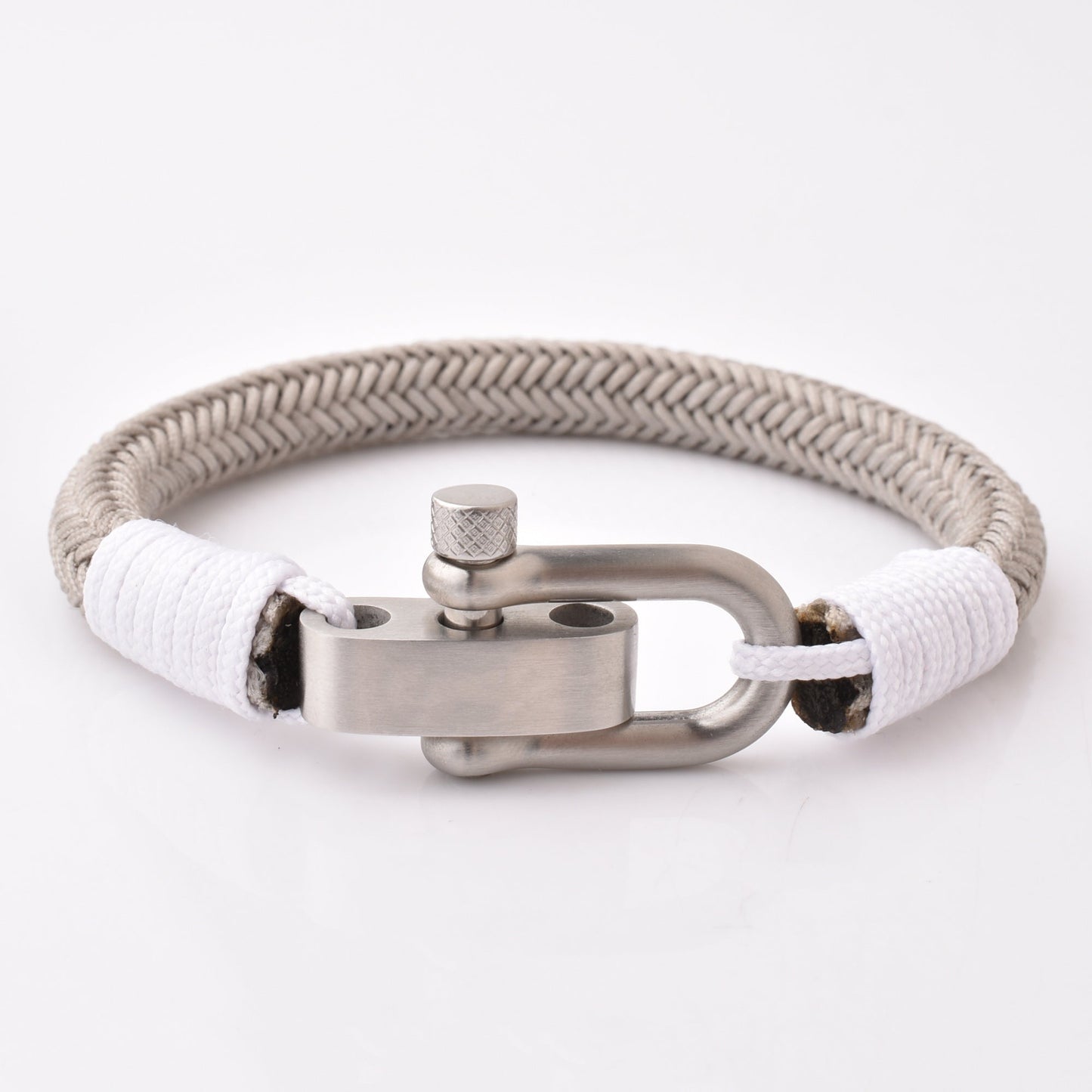 Stainless Steel Brushed Silver Rope Bracelet