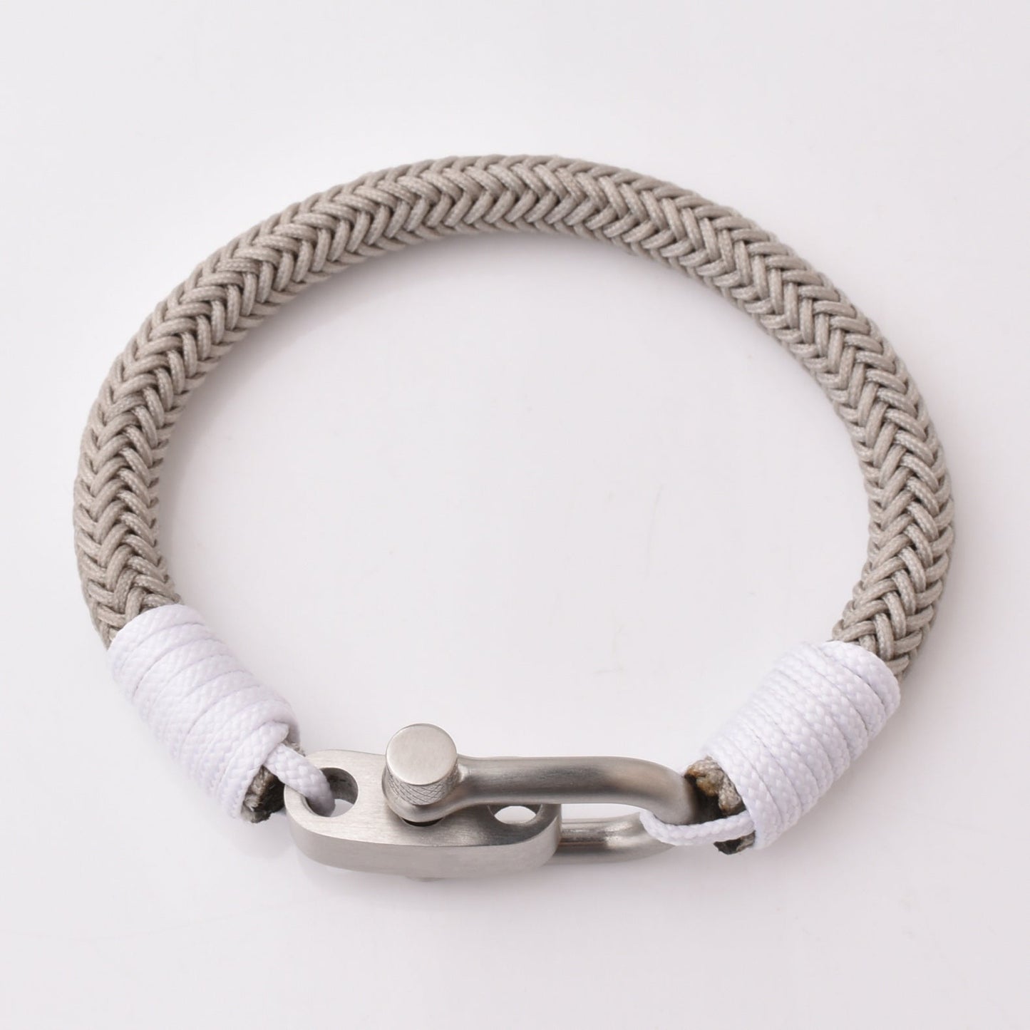 Stainless Steel Brushed Silver Rope Bracelet