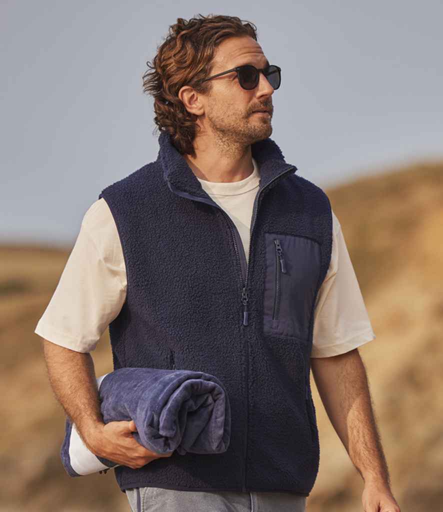 Navy Borg Fleece Unisex Gilet