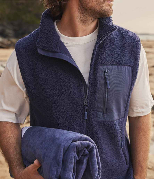 Navy Borg Fleece Unisex Gilet