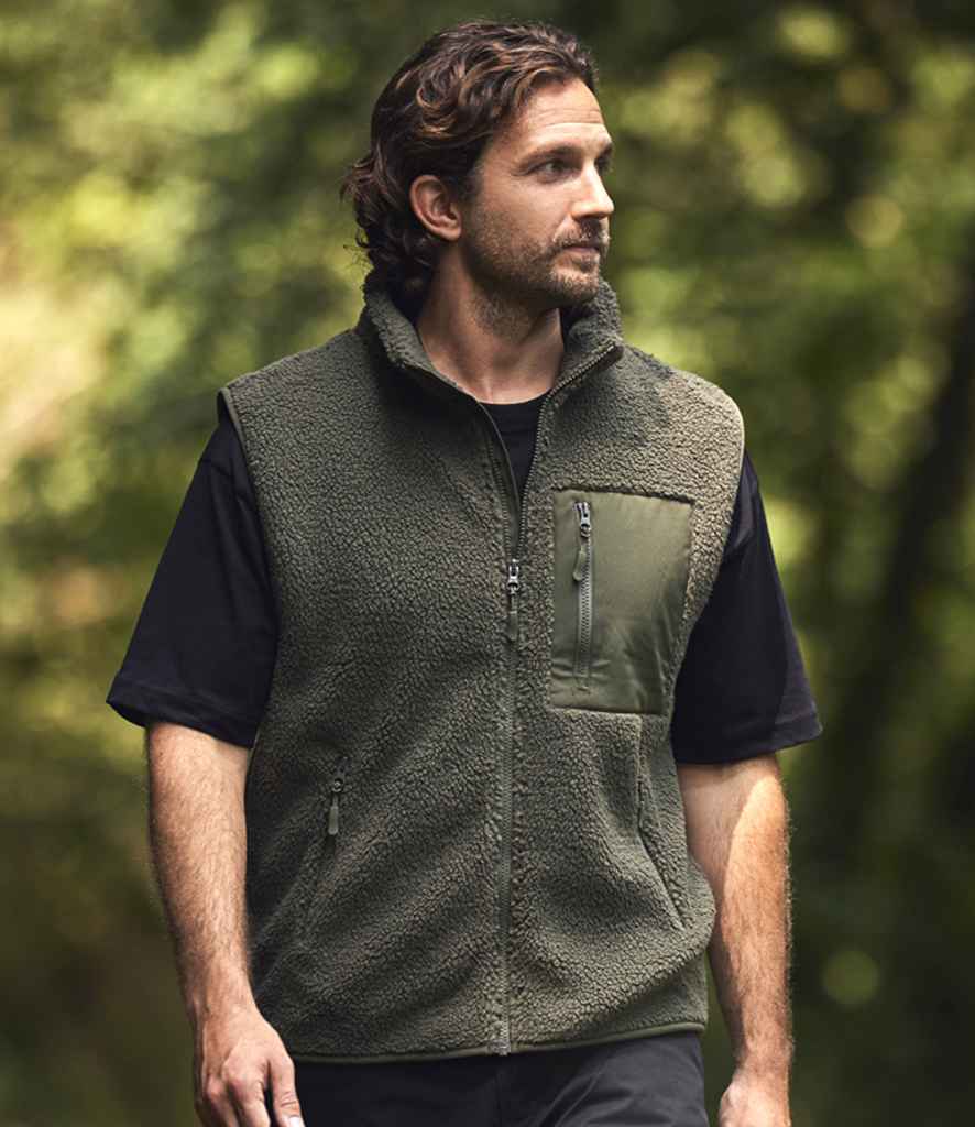 Olive Borg Fleece Unisex Gilet
