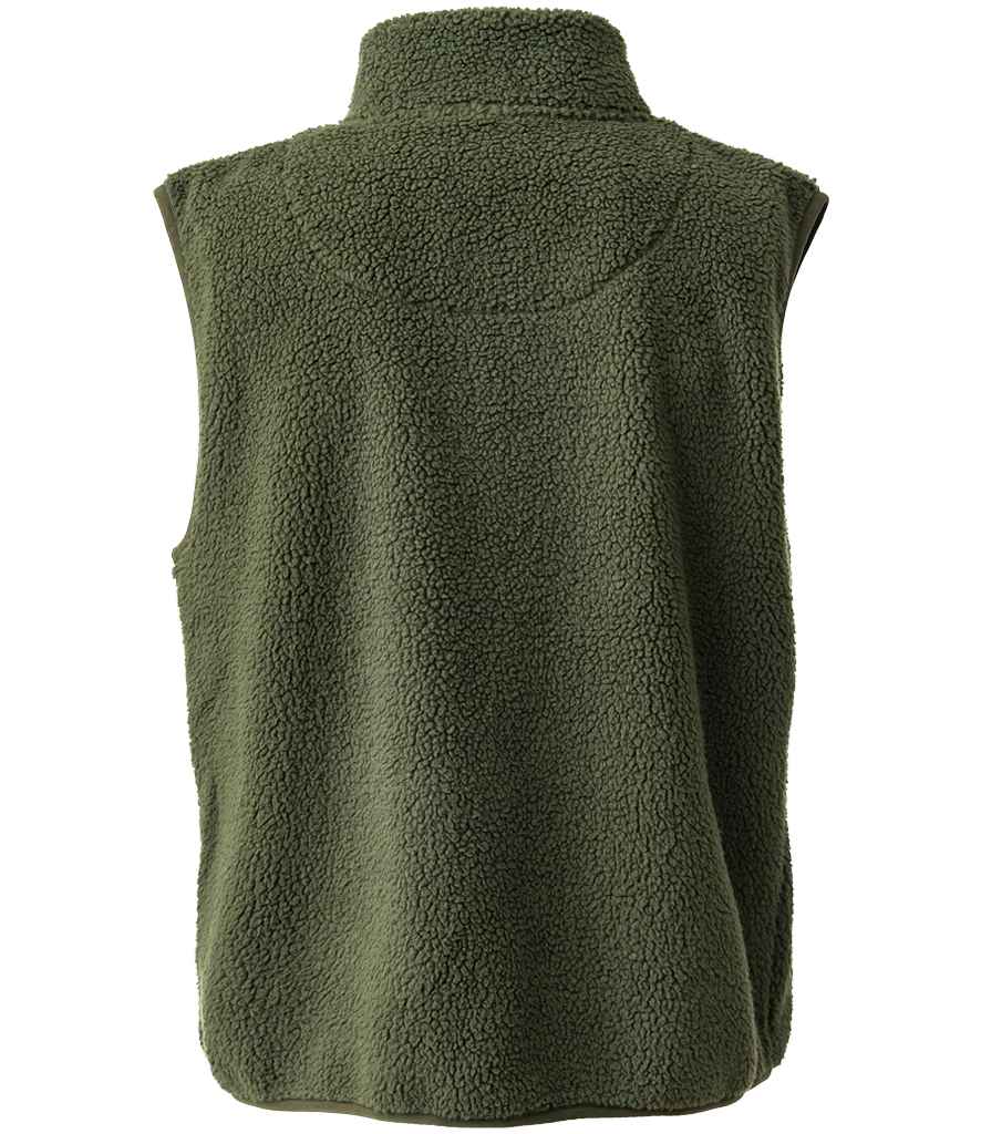 Olive Borg Fleece Unisex Gilet