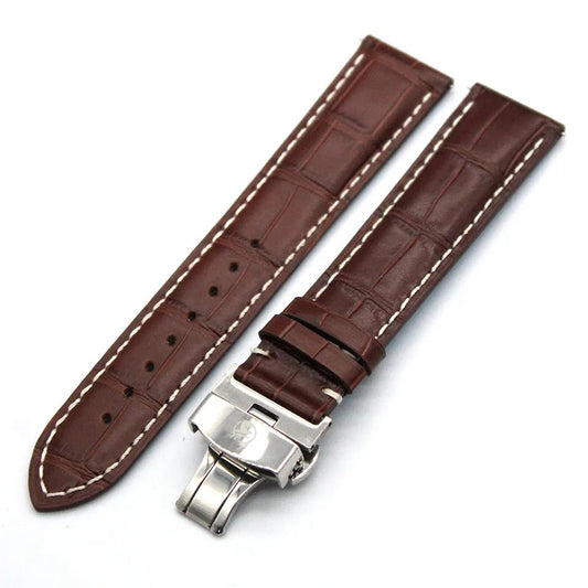 Brown Genuine Leather Watch Strap