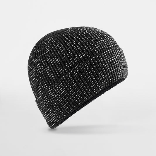 Black Reflective Beanie Hat