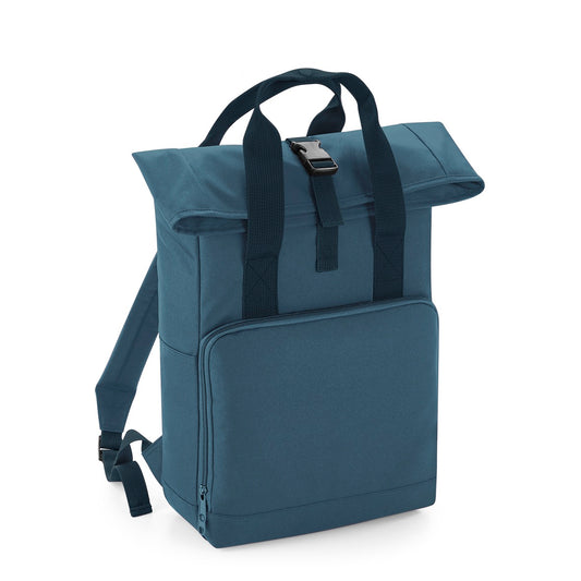Airforce Blue Recycled Twin Handle Roll-Top Backpack