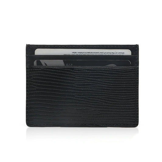 Black Leather Card Holder