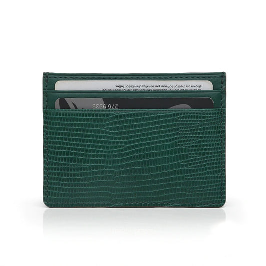 Green Leather Card Holder
