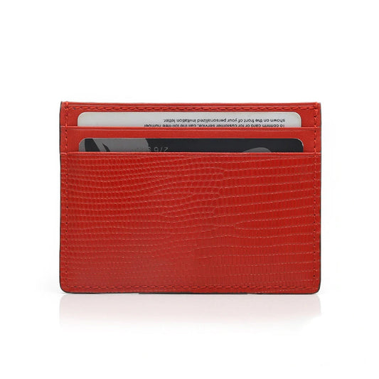 Red Leather Card Holder